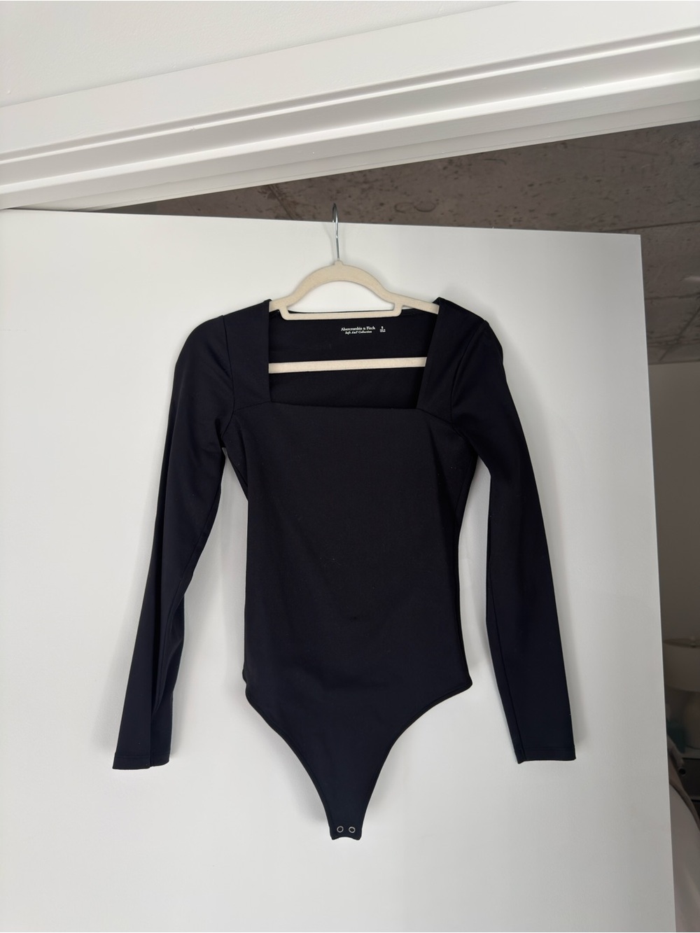 Abercrombie Soft A&F Collection Long-sleeve Body Suit - Black